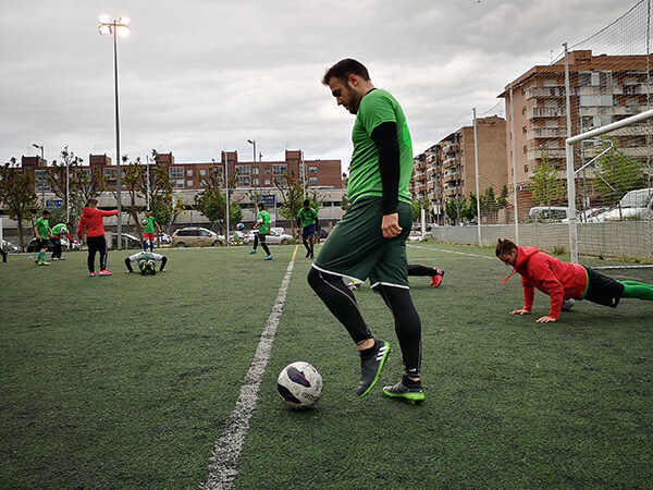 UEBalafia B futbol inclusiu entrenament